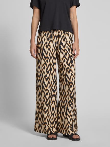 COMMA Relaxed Fit Marlenehose aus Viskose-Mix mit elastischem Bund Black 4