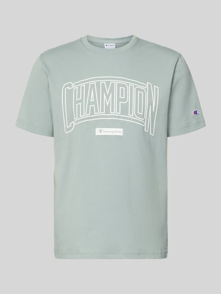 T-Shirt mit Logo und Rundhalsausschnitt Shop The Look MANNEQUINE
