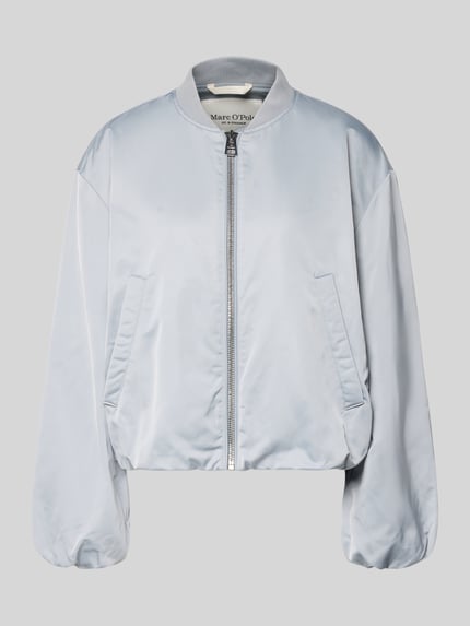 Produktfoto, Regular Fit Blouson mit Baseball-Kragen von Marc O'Polo in Hellblau, unifarben, recyceltes Material, elastische Bündchen, seitliche Taschen