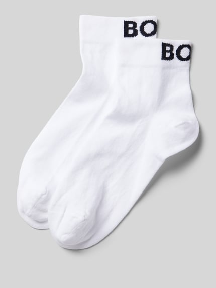 BOSS Sokken voor sneakers met labelstitching in set van 2 Wit - 1