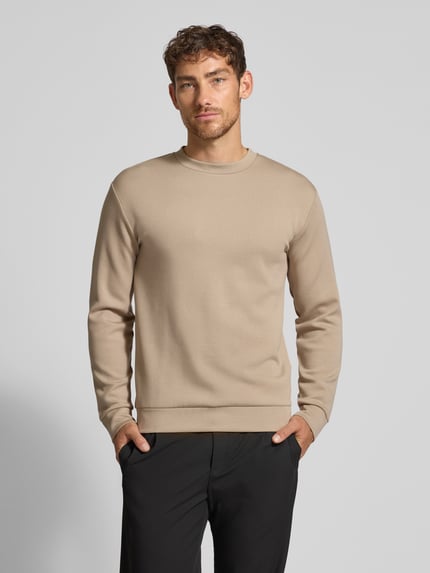 Selected Regular Fit Sweatshirt aus Viskose-Mix Modell 'EMANUEL' Beige 4