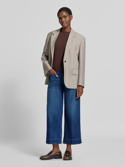 Raffaello Rossi wide fit jeans van katoenmix model 'MIRU 6/8' Jeansblauw - 1