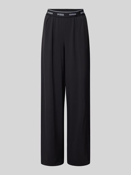 GUESS Activewear wide fit broek met elastische band model 'SELENE' Zwart - 2