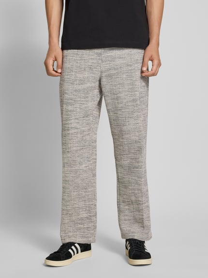 BLKVIS Regular Fit Stoffhose mit Strukturmuster Offwhite 4