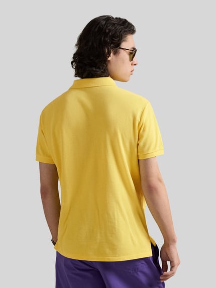 Polo Ralph Lauren Slim Fit Poloshirt aus reiner Baumwolle GELB 5