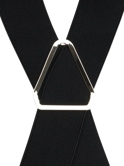 Productfoto, Hosenträger in Y-Form van Willen voor heren, materiaalmix met stretch, breedte 3,5 cm, met klapsluiting, zwarte structuur.