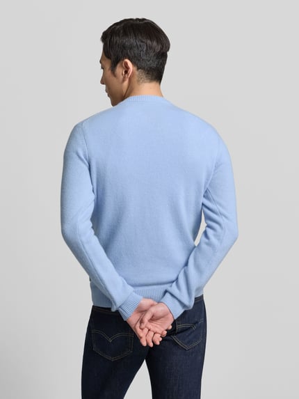Casual Friday Oversized gebreide pullover met geribde boorden IJsblauw - 5