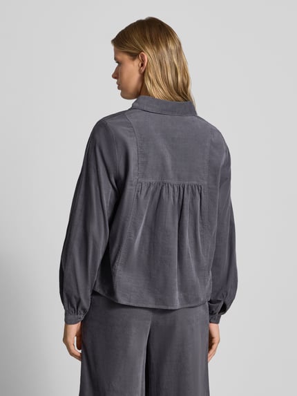 Marc O'Polo DENIM Regular Fit Langarmbluse aus reiner Baumwolle Anthrazit 5