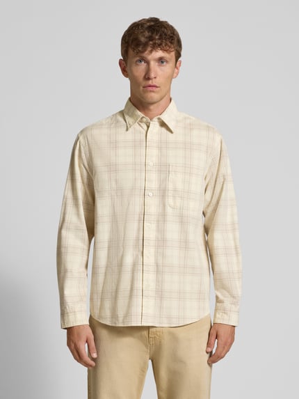 Selected Regular Fit Freizeithemd aus reiner Baumwolle Offwhite 4