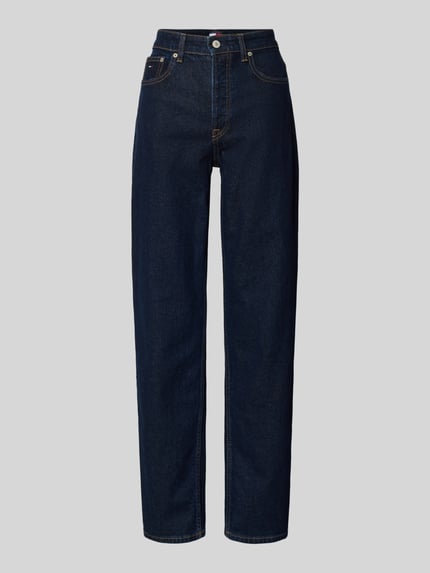 Tommy Jeans Slim Fit Straight Leg Jeans aus Baumwoll-Mix  Dunkelblau 2