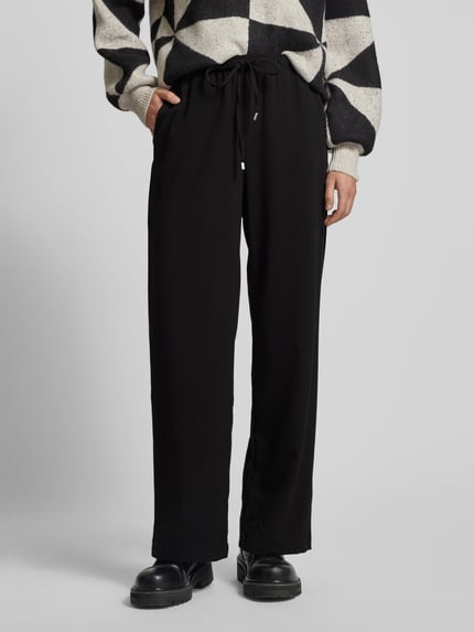 ONLY Baggy Fit Stoffhose mit elastischem Bund Modell 'ISADORA' Black 4