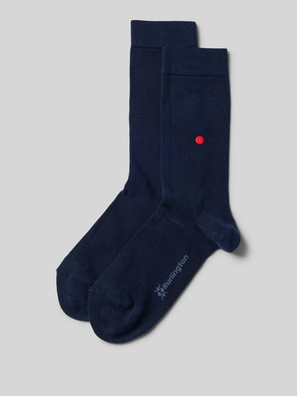 Burlington Sokken in effen design, model 'LADY' Donkerblauw - 1