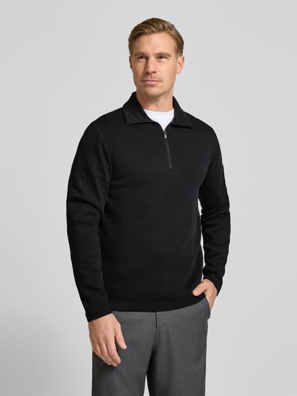 Selected Bluza z mieszanki bawełny model ‘KEV’ Czarny 4