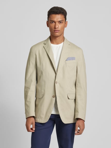 Christian Berg Men 2-knoops colbert comfort fit met reverskraag Beige - 4