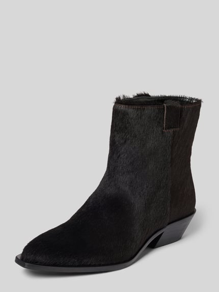ALOHAS Stiefeletten aus echtem Leder mit Kunstfellbesatz Modell 'Syd' Dunkelbraun 1