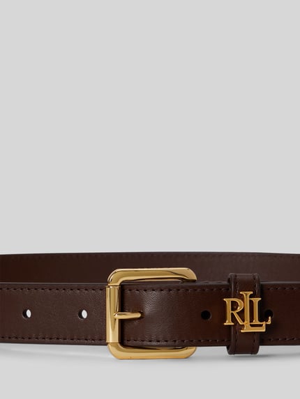 Lauren Ralph Lauren Riem van echt leer met logodetail Donkerbruin - 2
