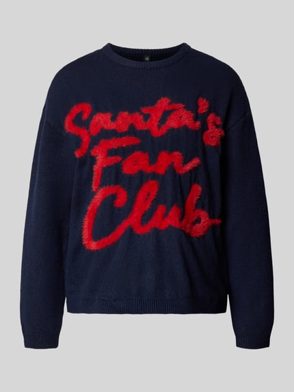 ONLY Pullover mit Santa Schriftzug Marine 2