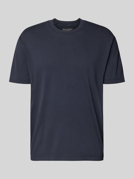 Produktfoto, Relaxed Fit T-Shirt aus reiner Baumwolle von Marc O'Polo, Optik: Unifarben, Label-Stitching-Applikation, Rundhals, Kurzarm, Jersey