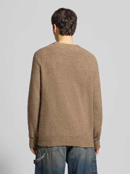 ONLY & SONS Relaxed Fit Strickpullover aus Baumwoll-Mix Modell 'DALE LIFE' Hellbraun 5