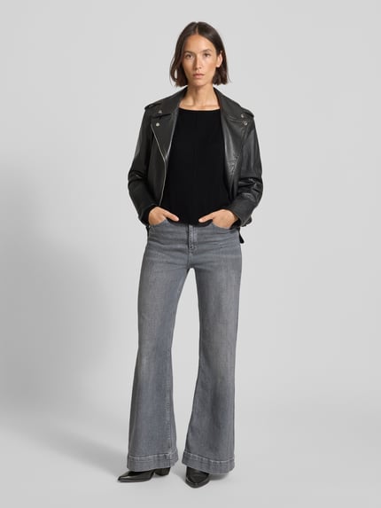 VERO MODA Sweter o kroju comfort fit z dzianiny z mieszanki wiskozy model ‘BREEZE AURA’ Czarny 1
