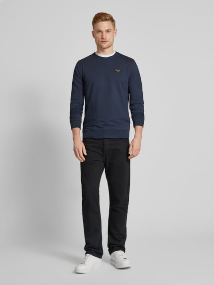 PME Legend Sweatshirt met labeldetail Marineblauw - 1