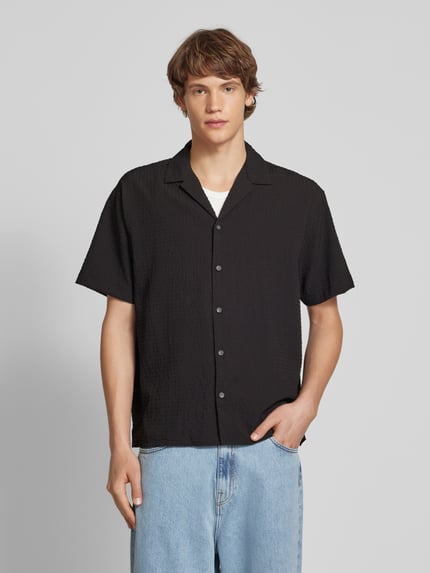 JACK & JONES Freizeithemd mit Knopfleiste Modell 'PABLO' Black 4
