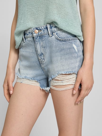 ONLY Regular Fit Jeansshorts aus reiner Baumwolle Modell 'PACY' Hellblau 3