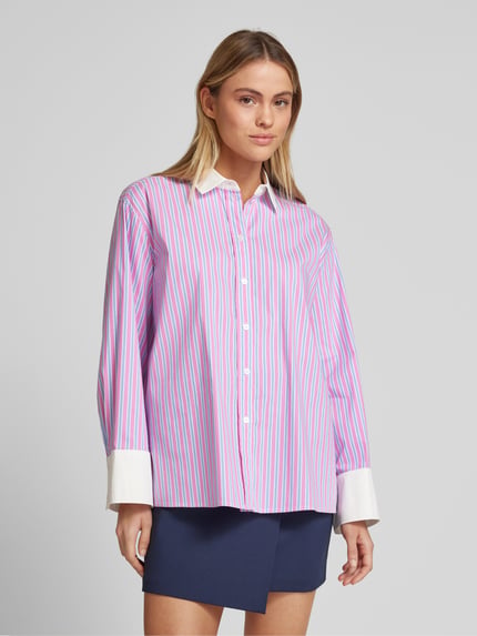 P&C* curated by Veronika Heilbrunner Regular Fit Hemdbluse mit Knopfleiste Pink 4