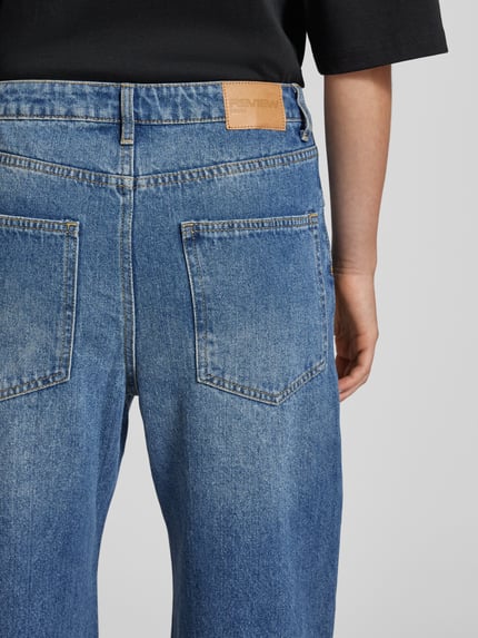 REVIEW Mid Waist Baggy Jeans aus Baumwoll-Mix mit Viskose-Anteil Blau 3