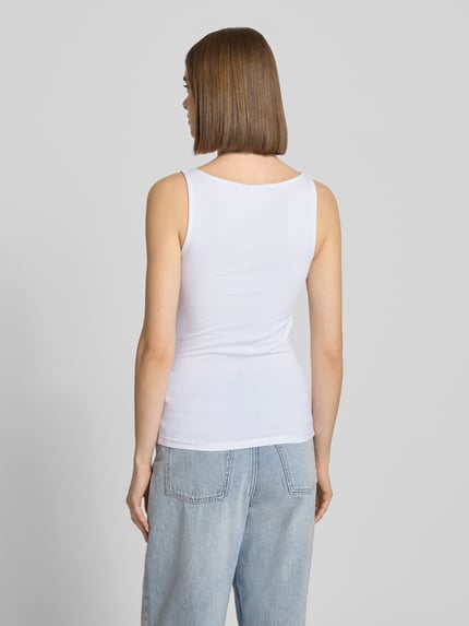 PIECES Slim Fit Top aus Viskose-Mix Modell 'MALIVA' Weiss 5