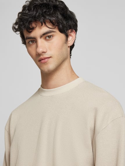 HUGO Blue Strickpullover mit Stehkragen Offwhite 3