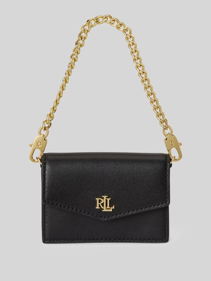 Lauren Ralph Lauren Portemonnee van echt leer met afneembare draagketting Zwart - 1