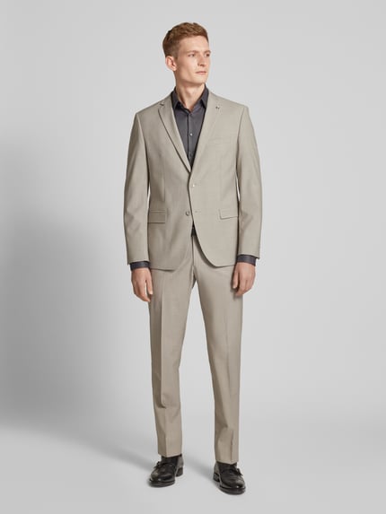 Jake*s Slim Fit Businesshemd mit extra langem Arm Anthrazit 1