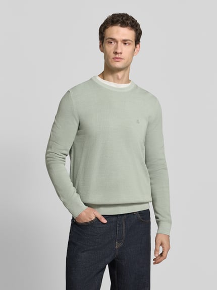 Marc O'Polo Pullover mit Logo-Stitching Mint 4