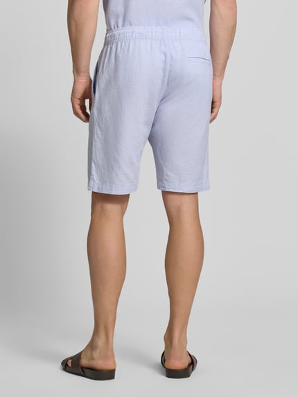 MCNEAL Shorts aus Leinen-Baumwoll-Mix mit elastischem Bund Eisblau 5