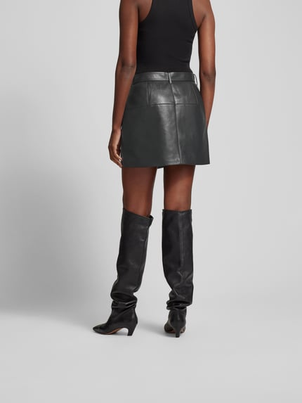 Nanushka Minirok in leerlook Zwart - 5