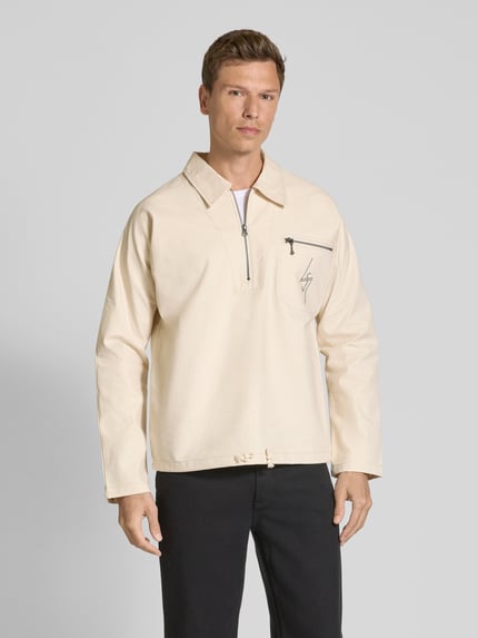 DEUS EX MACHINA Sweatshirt mit kurzem Reißverschluss Modell 'SPECTER' Offwhite 4