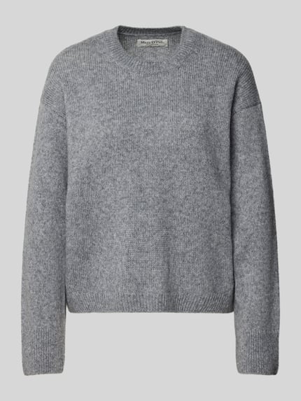 Marc O'Polo Loose Fit Strickpullover aus Schurwoll-Mix Mittelgrau 2