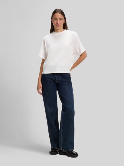 HUGO Loose Fit T-Shirt aus reiner Baumwolle Modell 'Duslant' Offwhite 1