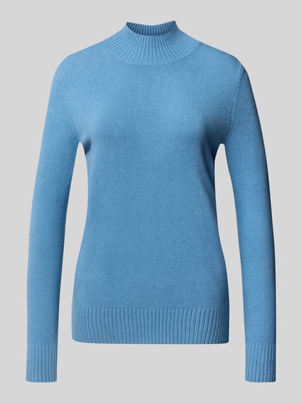 Christian Berg Woman Regular Fit Strickpullover mit Stehkragen Rauchblau Melange 2
