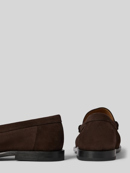 BOSS Loafersy z naturalnej skóry bydlęcej model 'TEVAN_MOCC' Ciemnobrązowy 2