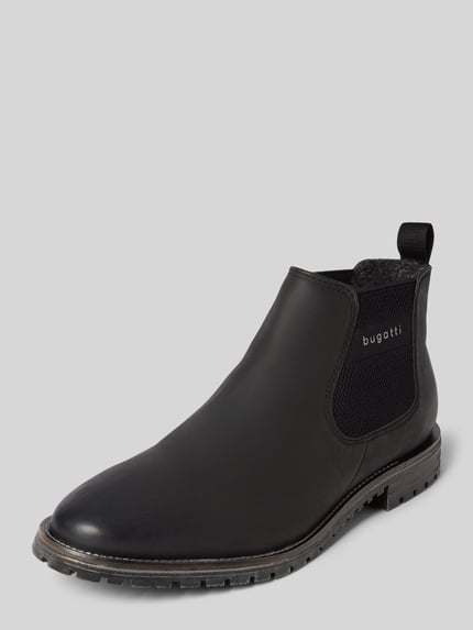 bugatti Boots aus Leder mit elastischen Einsätzen Modell 'Kosta' Black 1