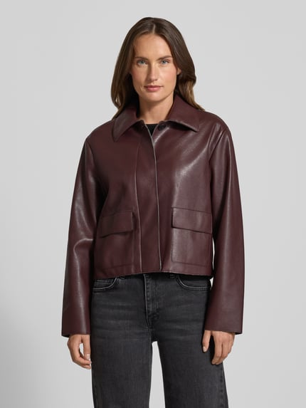 MANGO Jacke in Leder-Optik Modell 'SABINA' Bordeaux 4