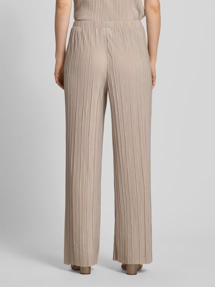 VILA Wide Leg Hose mit Plisseefalten Modell 'PLISA' Taupe 5