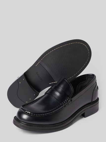 Selected Loafers van echt rundleer model 'BOBBY' Zwart - 4