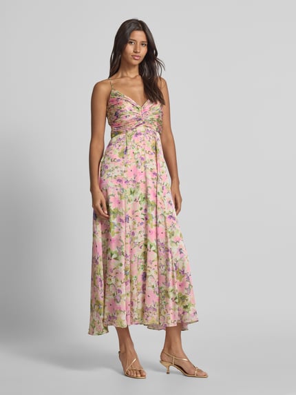 Jake*s Cocktail Cocktailkleid mit gelegten Falten Rosa Melange 1