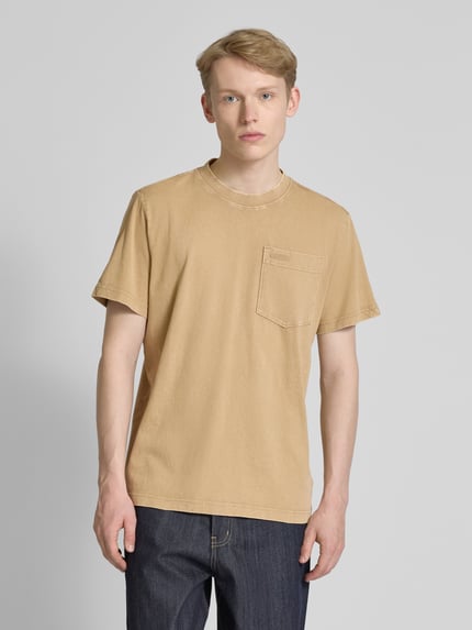 G-Star RAW T-shirt met borstzak Beige - 4