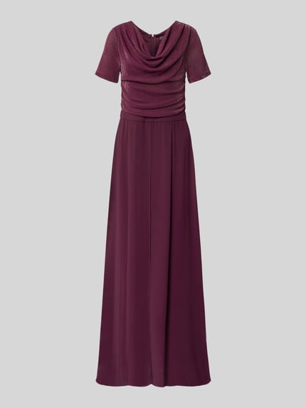 Vera Mont Regular fit jumpsuit van mesh Donkerrood - 2
