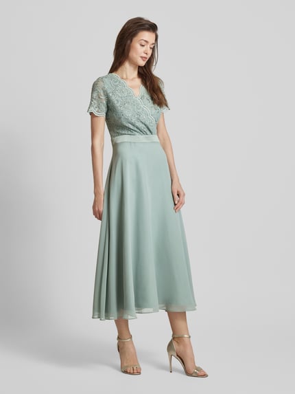 SWING Cocktailkleid in Wickel-Optik Hellgruen 1
