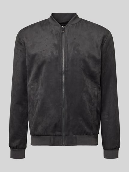 ONLY & SONS Regular Fit Blouson in Lederoptik Modell 'LUCAS' Anthrazit 2